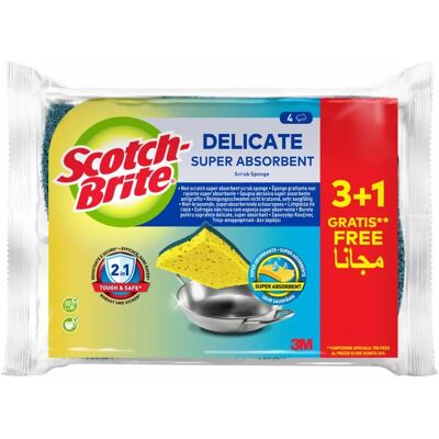 Scotch-Brite - Éponge Cellulose Délicate - Multicolore - Éponge Scotch-Brite - Éponge Cellulose Délicate - Multicolore - Éponge