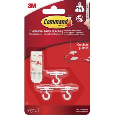 3M Command Plafondhaak - Herbruikbaar, Tot 225g - Binnen 3M Command Plafondhaak - Herbruikbaar, Tot 225g - Binnen