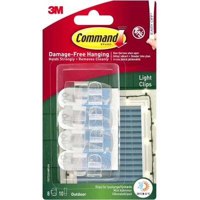 3M Command Transparente Außen-Lichtclips - Packung mit 8 3M Command Transparente Außen-Lichtclips - Packung mit 8