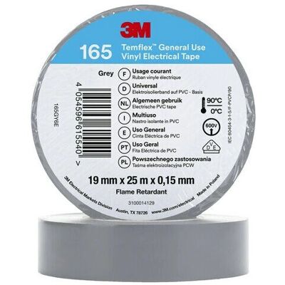 Ruban isolant électrique 3M 165GY6E Gris - 25m x 19mm - Ruban isolant - Publicité Ruban isolant électrique 3M 165GY6E Gris - 25m x 19mm - Ruban isolant - Publicité
