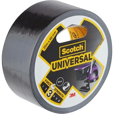 Nastro adesivo universale Scotch - Nero - 48mm x 25m Nastro adesivo universale Scotch - Nero - 48mm x 25m