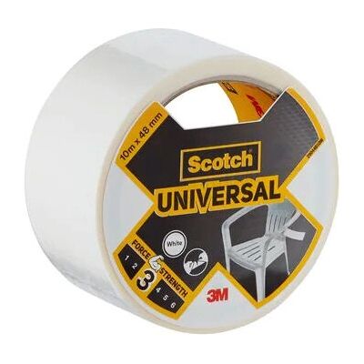 Nastro adesivo universale Scotch - 10 m, Bianco Nastro adesivo universale Scotch - 10 m, Bianco