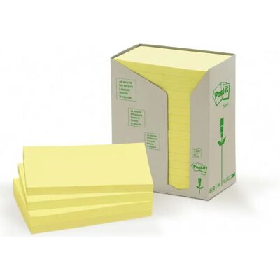 Post-It Recycelte Notizen Gelb - 16er Pack Selbstklebende Etiketten Post-It Recycelte Notizen Gelb - 16er Pack Selbstklebende Etiketten