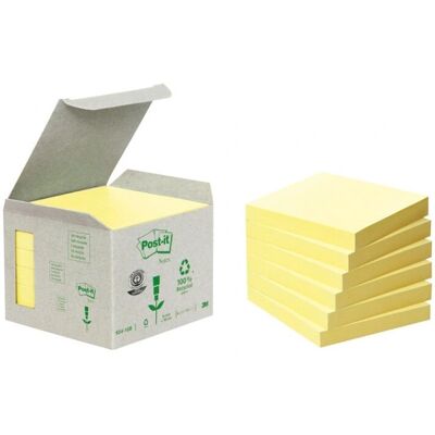 3M 6541B Jegyzetpapír - Újrahasznosított Öntapadó Sárga 76x76mm 3M 6541B Jegyzetpapír - Újrahasznosított Öntapadó Sárga 76x76mm