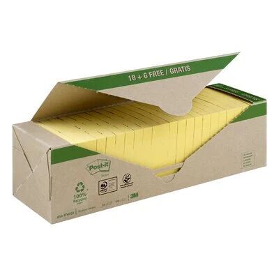 Notes Recyclées Post-it 76x76mm - Papier pour notes - 100 feuilles Notes Recyclées Post-it 76x76mm - Papier pour notes - 100 feuilles
