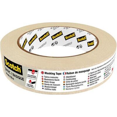 3M Scotch Maskeringsband - Grundläggande Beige 24mm x 50m - Maskeringsband 3M Scotch Maskeringsband - Grundläggande Beige 24mm x 50m - Maskeringsband