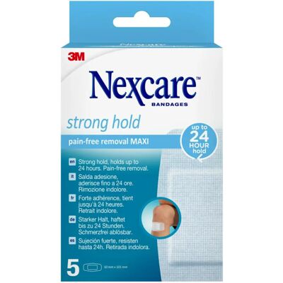 3M Nexcare Strong Hold 360 Maxi - Pansement étanche et respirant - 5 pièces - Publicité 3M Nexcare Strong Hold 360 Maxi - Pansement étanche et respirant - 5 pièces - Publicité