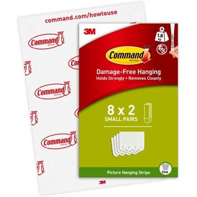 Command PH202-8EU Montagetape - Weiß - Kleine Bildaufhängestrips Command PH202-8EU Montagetape - Weiß - Kleine Bildaufhängestrips