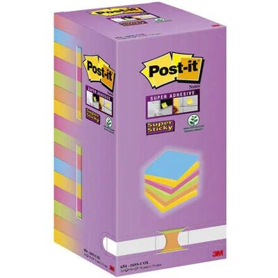 Papier-notes 3M 654-16SS-COL - Bleu, Vert, Orange, Rose, Jaune - 90 feuilles - Publicité Papier-notes 3M 654-16SS-COL - Bleu, Vert, Orange, Rose, Jaune - 90 feuilles - Publicité