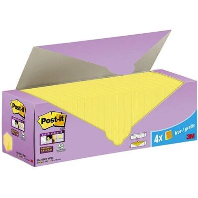 Papier à notes 3M 654-SSCY VP24 - Jaune - 90 Feuilles - Autocollant - Publicité Papier à notes 3M 654-SSCY VP24 - Jaune - 90 Feuilles - Autocollant - Publicité