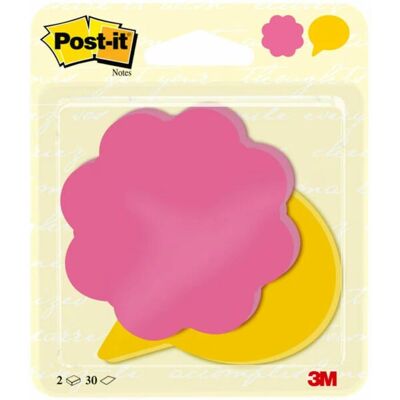 Papier de notes rose et jaune Post-It - Réutilisable - 30 feuilles - Publicité Papier de notes rose et jaune Post-It - Réutilisable - 30 feuilles - Publicité