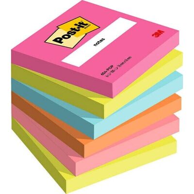3M 654-6-POP Jegyzetpapír - Önklebent, Áthelyezhető, Négyszögletű, Több szín 3M 654-6-POP Jegyzetpapír - Önklebent, Áthelyezhető, Négyszögletű, Több szín