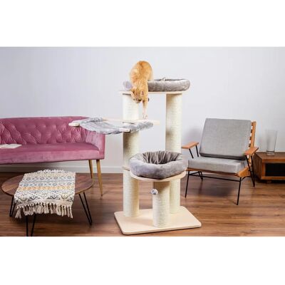 Natural Paradise Amaryllis L Cat Tree - Light Grey Natural Paradise Amaryllis L Cat Tree - Light Grey