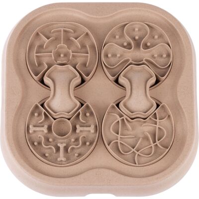 TIAKI Puzzle d'alimentation lente pour chiens - Beige, 34,8cm TIAKI Puzzle d'alimentation lente pour chiens - Beige, 34,8cm