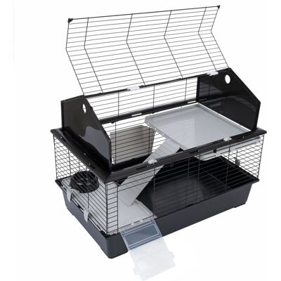 Maisonette 100 pour petits animaux TIAKI - Cage écologique à plusieurs niveaux Maisonette 100 pour petits animaux TIAKI - Cage écologique à plusieurs niveaux