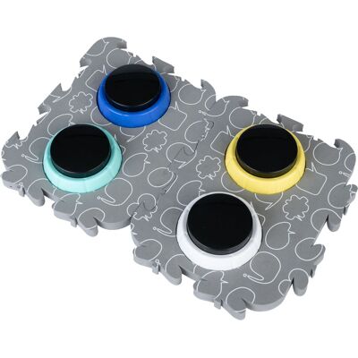 Przyciski TIAKI Pet Talking - 4 sztuki, Niebieski, Żółty, Biały - Komunikacja ze zwierzętami Przyciski TIAKI Pet Talking - 4 sztuki, Niebieski, Żółty, Biały - Komunikacja ze zwierzętami