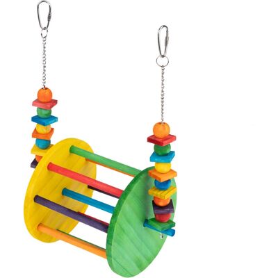 TIAKI - Wheel Swing - Grand - Multicolore - Jouet pour oiseaux TIAKI - Wheel Swing - Grand - Multicolore - Jouet pour oiseaux