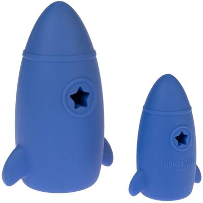 Zabawka dla psa Nomad Tales Bloom Rocket - S - Niebieska - Silikon bezpieczny do żywności Zabawka dla psa Nomad Tales Bloom Rocket - S - Niebieska - Silikon bezpieczny do żywności