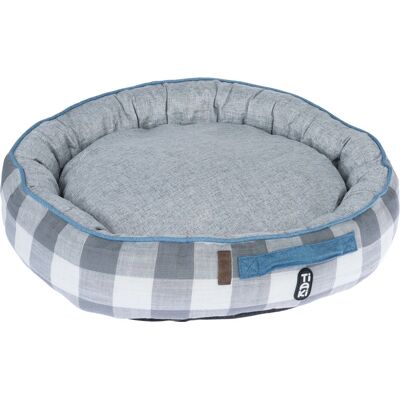 Lit pour chat TIAKI Venaria - Donut gris à carreaux Lit pour chat TIAKI Venaria - Donut gris à carreaux