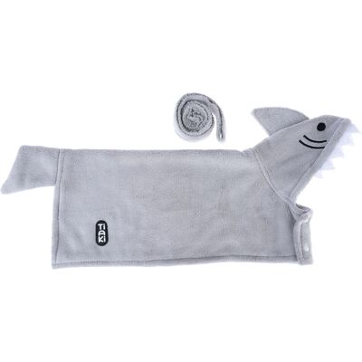 Peignoir pour chien TIAKI Requin - Environ 40cm - Design marin chaud et amusant Peignoir pour chien TIAKI Requin - Environ 40cm - Design marin chaud et amusant