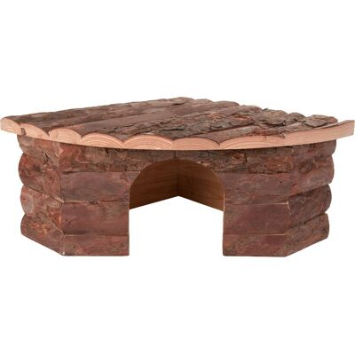 Maison exclusive zooplus - Maison d'angle en pin naturel Maison exclusive zooplus - Maison d'angle en pin naturel
