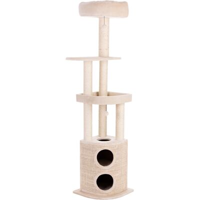 Arbre à chat Catherine de zooplus - Crème - Design d'angle peu encombrant - Pour chats jusqu'à 6kg Arbre à chat Catherine de zooplus - Crème - Design d'angle peu encombrant - Pour chats jusqu'à 6kg