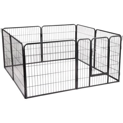 Enclos métallique zooplus - 8 éléments, 80x80cm, pour chiots et petits animaux Enclos métallique zooplus - 8 éléments, 80x80cm, pour chiots et petits animaux