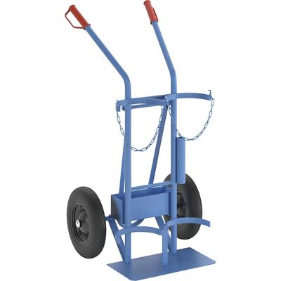 Eurokraft Pro Carrello per bombole in acciaio e gas - 40/50L, 210-250mm, Azzurro chiaro Eurokraft Pro Carrello per bombole in acciaio e gas - 40/50L, 210-250mm, Azzurro chiaro