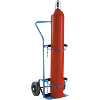 Eurokraft Pro Carro de garrafas de aço e gás - Azul claro RAL 5012 - Tipo de garrafa Eurokraft Pro Carro de garrafas de aço e gás - Azul claro RAL 5012 - Tipo de garrafa
