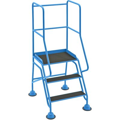 Scala in alluminio Eurokraft Pro Blu Chiaro a 3 gradini - Scaletta Scala in alluminio Eurokraft Pro Blu Chiaro a 3 gradini - Scaletta