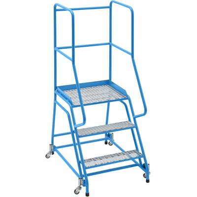 Escalera móvil eurokraft pro con 3 peldaños - Escalera Escalera móvil eurokraft pro con 3 peldaños - Escalera