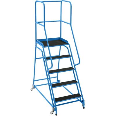 Eurokraft pro Escalera Azul Claro 5 Peldaños - Escalera Eurokraft pro Escalera Azul Claro 5 Peldaños - Escalera