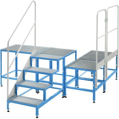 Eurokraft pro Sistema de Plataformas Modulares - 610 mm, 2 Peldaños, Azul Eurokraft pro Sistema de Plataformas Modulares - 610 mm, 2 Peldaños, Azul