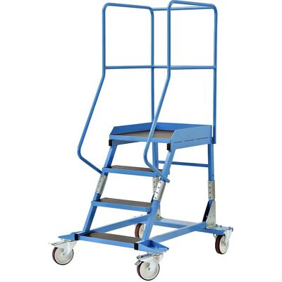 Escalera de Plataforma Eurokraft pro Azul Claro - Escalera de andamio Escalera de Plataforma Eurokraft pro Azul Claro - Escalera de andamio