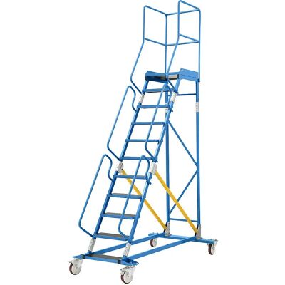 Escalera rodante con plataforma eurokraft pro - Escaleras Escalera rodante con plataforma eurokraft pro - Escaleras
