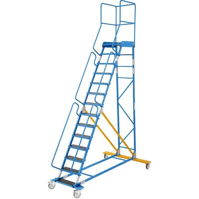 Scala con piattaforma mobile eurokraft pro - 14 gradini Scala con piattaforma mobile eurokraft pro - 14 gradini
