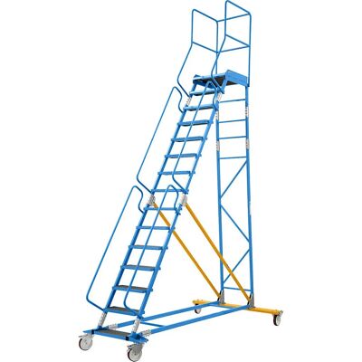 Eurokraft Pro Mobile Leiter mit Plattform - 15 Stufen Eurokraft Pro Mobile Leiter mit Plattform - 15 Stufen