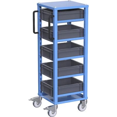 eurokraft - Euro CustomLine - 400x300 mm - 5 caixas - Carro de transporte eurokraft - Euro CustomLine - 400x300 mm - 5 caixas - Carro de transporte