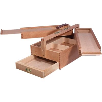 Artina Vannes Künstlerkoffer - Holzkunststoff Organizer - 39x23x17.5cm Artina Vannes Künstlerkoffer - Holzkunststoff Organizer - 39x23x17.5cm