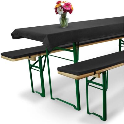 Beautissu Comfort XS - Tisch- und Bankbezug-Set - Anthrazit Beautissu Comfort XS - Tisch- und Bankbezug-Set - Anthrazit