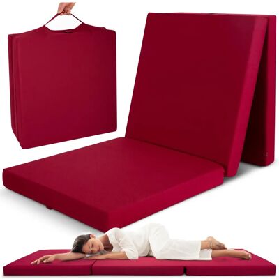 Matelas de Camping Pliable Beautissu - Confortable et Respirant - 190x60x7 cm - Rouge foncé - Publicité Matelas de Camping Pliable Beautissu - Confortable et Respirant - 190x60x7 cm - Rouge foncé - Publicité