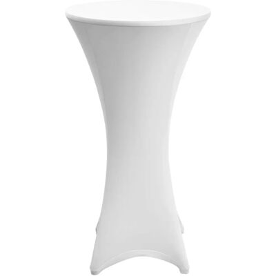 Beautissu Stella - Rivestimento elastico per tavoli alti - Bianco - 80cm (∅) - Tovaglia Beautissu Stella - Rivestimento elastico per tavoli alti - Bianco - 80cm (∅) - Tovaglia