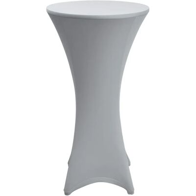 Beautissu - Stella - Elastische Tischdecke für Bar Bistros - Grau Silber - 80cm Beautissu - Stella - Elastische Tischdecke für Bar Bistros - Grau Silber - 80cm