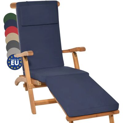 Beautissu - Modelo LoftLux dc - Cojín de Jardín Azul Oscuro - Cojín para Tumbona y Hamaca - 175x45x5 cm Beautissu - Modelo LoftLux dc - Cojín de Jardín Azul Oscuro - Cojín para Tumbona y Hamaca - 175x45x5 cm