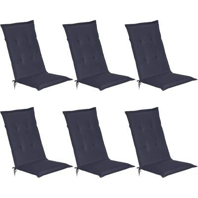 Beautissu Loft hl Set di 6 Cuscini per Sedia a Sdraio 120x50cm Beautissu Loft hl Set di 6 Cuscini per Sedia a Sdraio 120x50cm