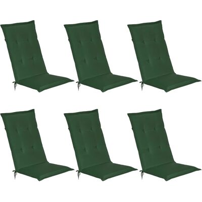 Cojines de jardín Beautissu Loft HL - Set de 6, Respaldo alto, Resistente a UV Cojines de jardín Beautissu Loft HL - Set de 6, Respaldo alto, Resistente a UV