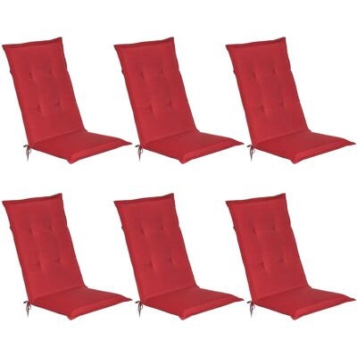 Cojines Loft hl de Beautissu - Juego de 6 para sillas de jardín con respaldo alto Cojines Loft hl de Beautissu - Juego de 6 para sillas de jardín con respaldo alto
