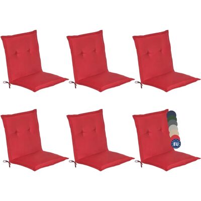Beautissu Loft NL - Gartenkissen-Set 6-tlg. UV-resistent, Einfaches Befestigen, Rot Beautissu Loft NL - Gartenkissen-Set 6-tlg. UV-resistent, Einfaches Befestigen, Rot
