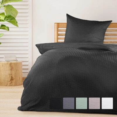 Set de Ropa de Cama Seersucker Beautissu - Regulador de Temperatura, 135x200/155x220 cm Set de Ropa de Cama Seersucker Beautissu - Regulador de Temperatura, 135x200/155x220 cm