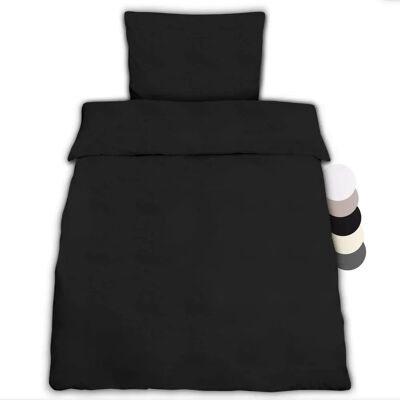 Set di Biancheria da Letto Julie in Cotone - Per Tutte le Stagioni, Nero Set di Biancheria da Letto Julie in Cotone - Per Tutte le Stagioni, Nero